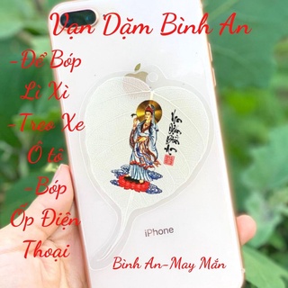 Lá bồ đề - hình bồ tát vạn dặm bình an - quà tặng ý nghĩa