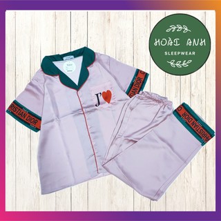 Đồ bộ pijama lụa satin nhiều họa tiết