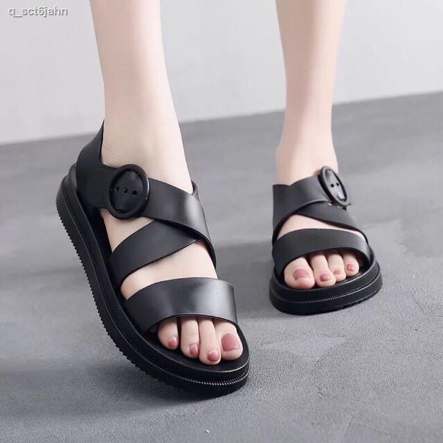 Giày Sandal Giày Nữ Quai Ngang Nữ Giày Quai Hậu Đế Bằng Nữ Phong Cách Nữ Sinh Ngọt Ngào