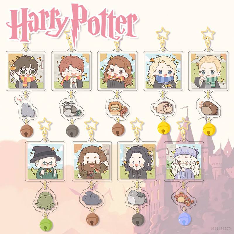 Móc chìa khóa bằng acrylic hình quả chuông hình phim harry potter dễ thương