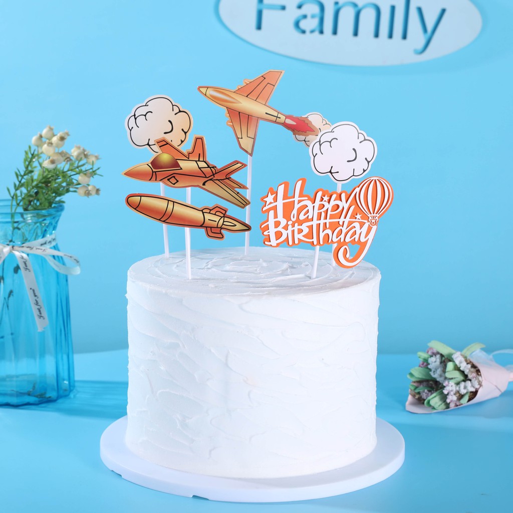 phụ kiện bánh kem [FREESHIP] set cắm máy bay