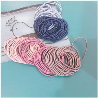Cột tóc set 100 dây kèm túi zip