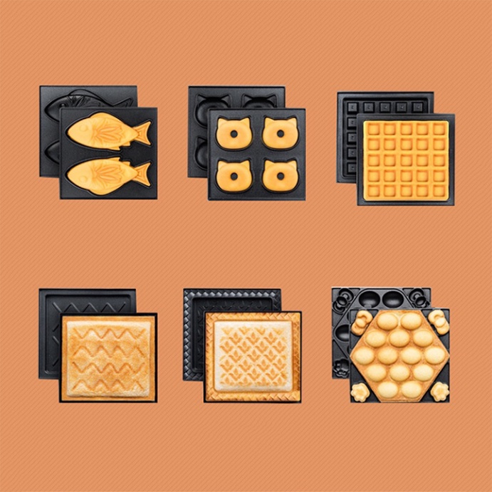 Khuôn lẻ máy Torsom làm bánh tàn ong vuông, khuôn waffle loại 1