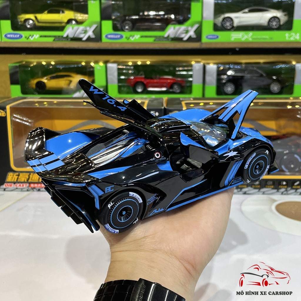 Mô hình xe kim loại siêu xe Bugatti Bolide tỉ lệ 1:24 hãng XHD 3 màu