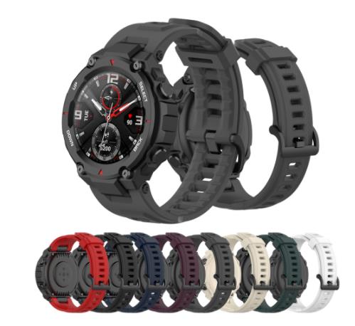 Dây Đeo Thay Thế Chất Liệu Silicon Màu Trơn Cho Huami Amazfit T-Rex