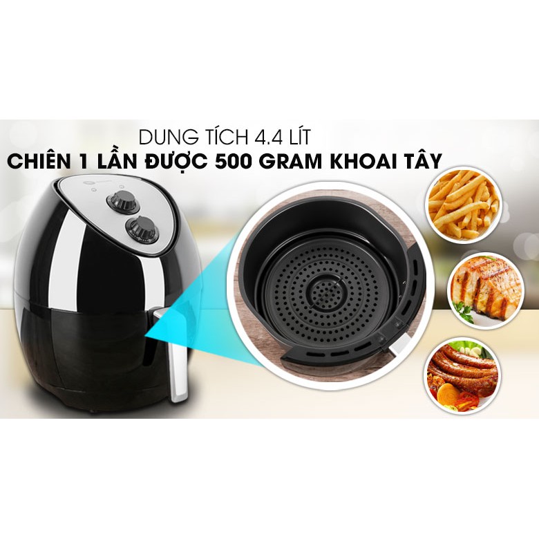 Nồi chiên không dầu 4.4 lít Mishio MK-41