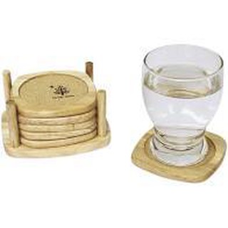 Bộ 6 cái lót ly Bầu Bần Gỗ Đức Thành - Bộ lót ly 6 cái Đức Thành 20171 - 6 cái lót ly gỗ