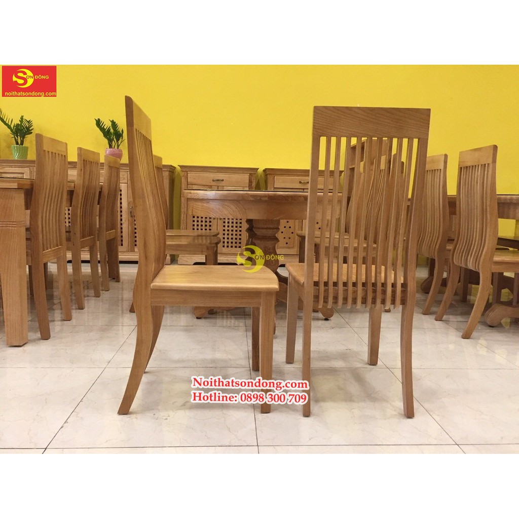 Bàn ăn gỗ sồi oval 6 ghế – LCMBBA05