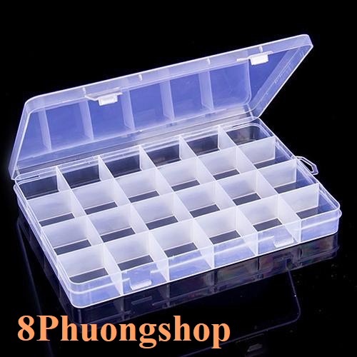 Khay 24 ngăn đựng linh kiện điện tử, đồ trang sức H026 đa năng bằng nhựa