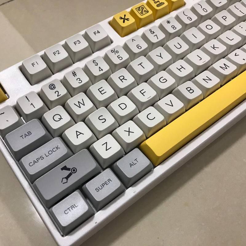 Heavy Industry Keycap 127 Keys PBT Dye-Sublimation MDA Profile Keycaps for Cherry MX Mechanical Keyboards