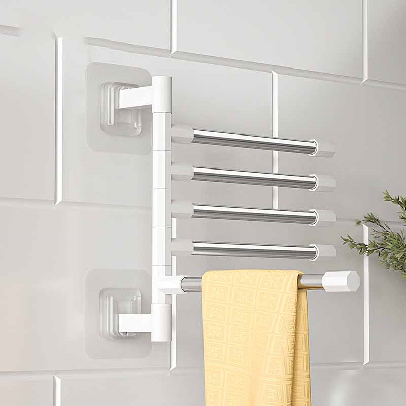 Giá Đỡ Treo Khăn Tắm Có Thể Xoay Được Bằng Nhôm 2/3/4/5 Thanh Treo Khăn Gắn Tường Nhà Tắm