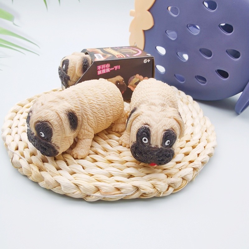 Hottrend: Đồ chơi Cún Pug Silicon, Cún Pug Silicon Xả Stress Biến hình bóp nắn co giãn, đồ chơi xả stress hiệu quả