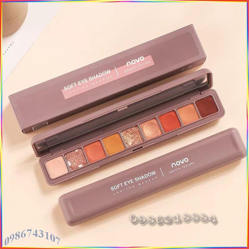 Bảng mắt Novo Smooth Texture Soft Eye Shadow hộp dài 9 ô màu AST3 | BigBuy360 - bigbuy360.vn