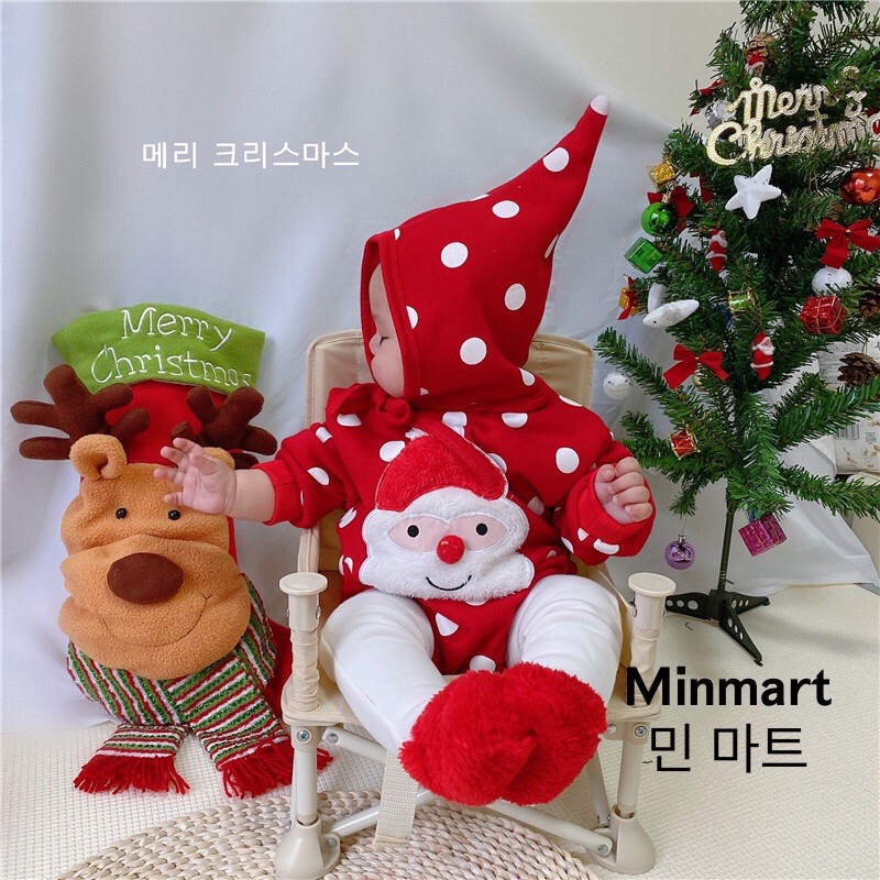 [ XẢ KHO] Set đồ NOEL cho bé chất nỉ siêu ấm áp
