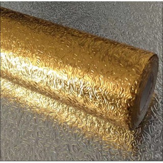 Cuộn 5m giấy dán bếp khổ 60cm - GỢN SÓNG BẠC ECC006
