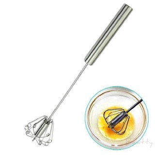 Cây đánh trứng cầm tay nhấn xoay thép không gỉ mẫu mới