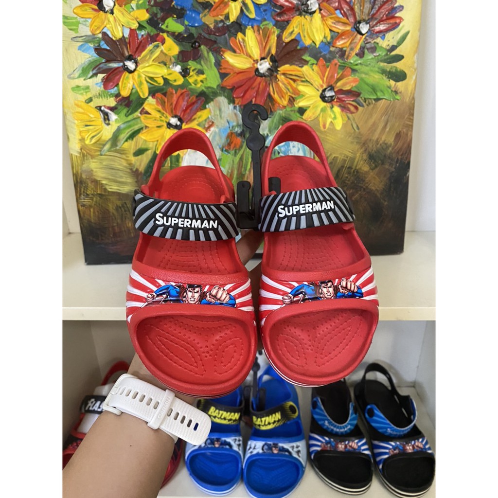 Sandal Superman Bé Trai Êm Nhẹ, Chống Trơn Trượt Tốt Phù Hợp Cho Bé Đi Chơi Đi Học Sz 30-33