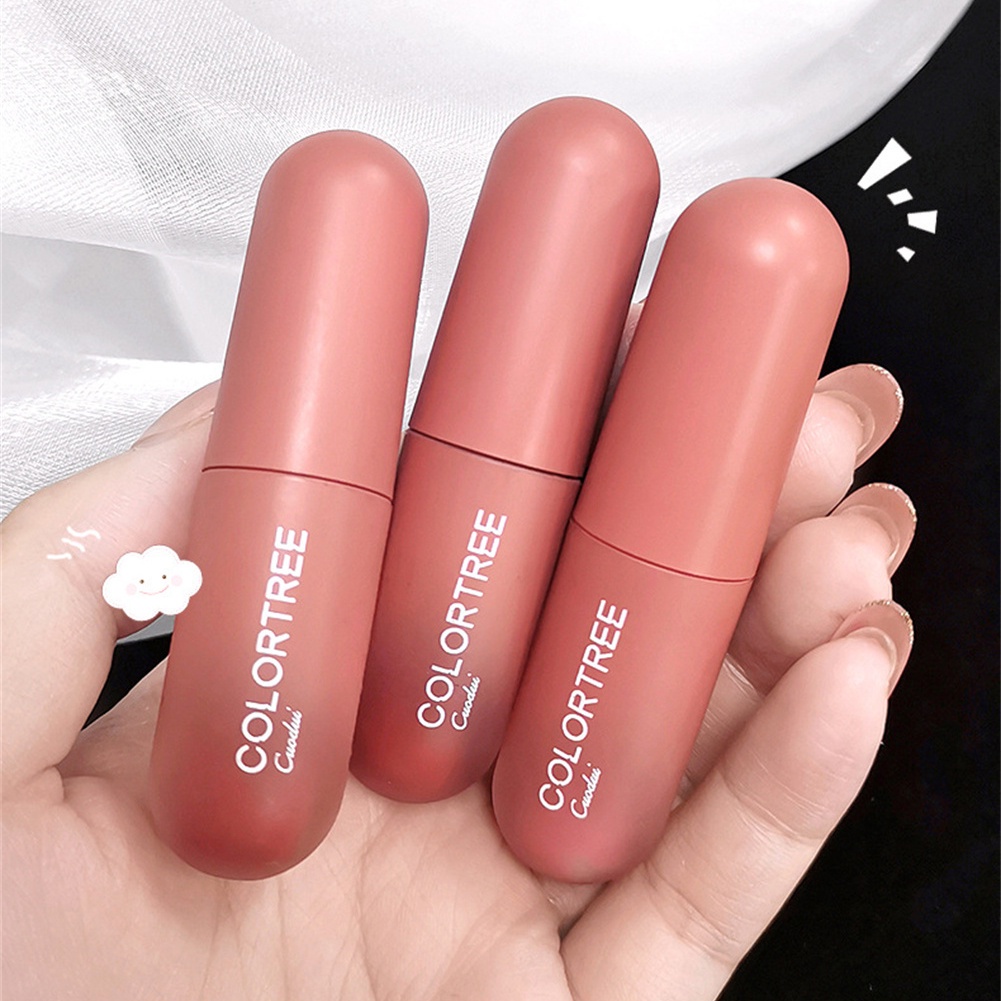 Sẵn sàng cổ Bông cảm thấy mềm mại sương Lip bùn nhung mờ không dính son bóng Không dễ dàng để phai COD