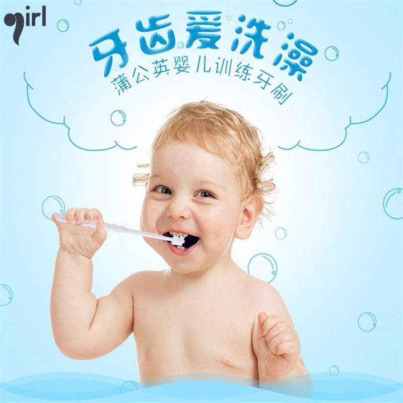 Bàn chải đánh răng lông mềm xoay 360 độ cho bé