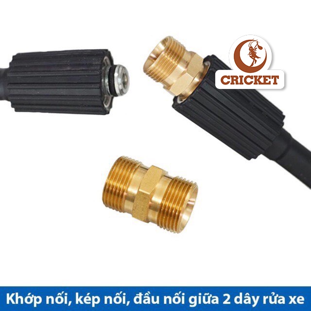 Khớp nối ren 22 cho dây xịt máy rửa xe 2 đầu - PHỤ KIỆN MÁY RỬA XE