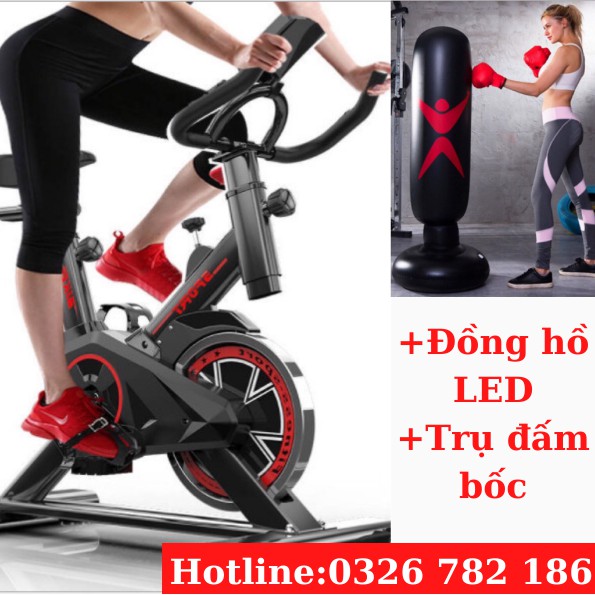 [Hot sale]Xe đạp thể dục Spin Bike, kiểu dáng thể thao Tặng kèm Đồng hồ+Trụ đấm bốc