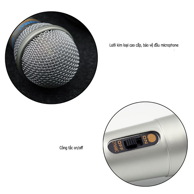 Mic hát karaoke CHỐNG HÚ RÍT, Micro Karaoke XINGMA AK-319  lọc âm cực tốt - Giá siêu rẻ - Bảo hành uy tín