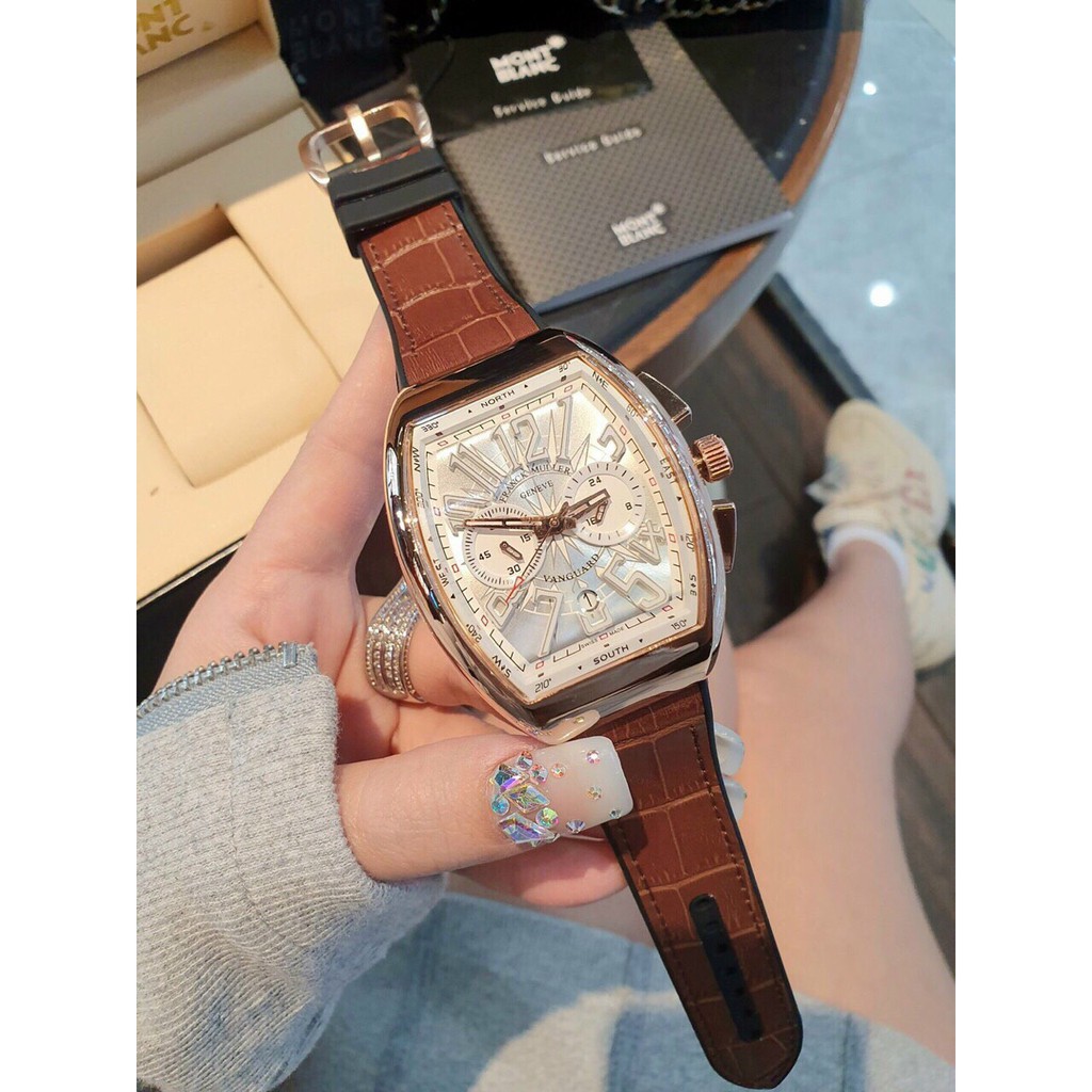 (Bảo hành 12 tháng) Đồng hồ Franck muller nam, dây da chạy full kim, máy nhật, bảo hành 12 tháng | BigBuy360 - bigbuy360.vn