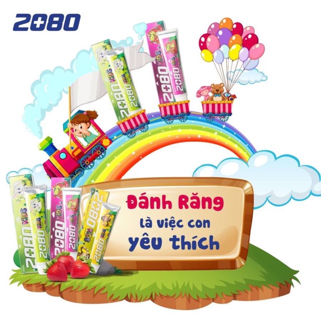 KEM ĐÁNH RĂNG TRẺ EM CAO CẤP HÀN QUỐC 2080 KID’S