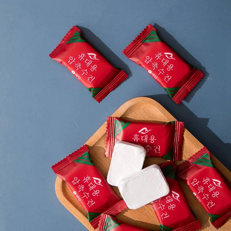 Khăn nén cotton lau mặt dùng một lần tiện dụng khi đi du lịch