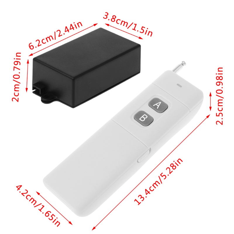 Thiết bị thu điều khiển từ khoảng cách xa 12V 2CH + thiết bị phát 2 nút