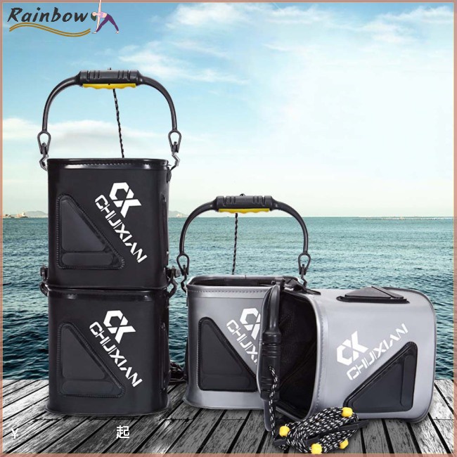 Xô Đựng Cá Mini Thiết Kế Gấp Gọn Có Tay Cầm Tiện Dụng