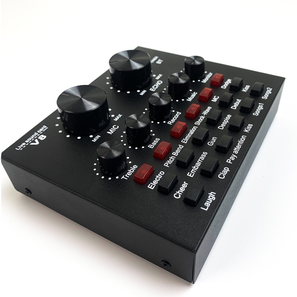 Combo míc hát livestream thu âm karaoke online micro BM900 sound card v8 có bluetooth chỉnh giọng