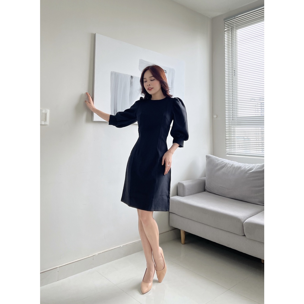 VERCHINI - Đầm chữ A tay phồng thời trang QANN006