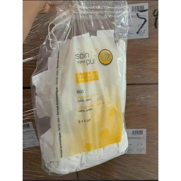 Bông Tẩy Trang Tetra Le Soin Laretat Pur 1200 miếng hàng pháp | BigBuy360 - bigbuy360.vn