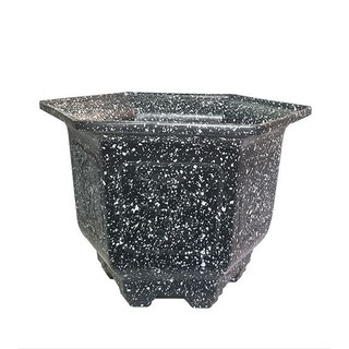 set 3 chậu lục giác vân đá to, nhỏ và 1 chậu lục giác 30cm