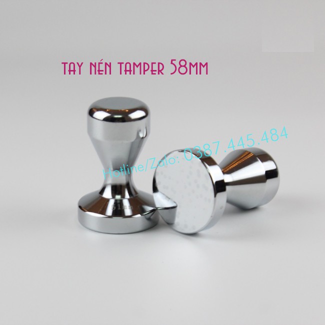 Tamper tay nén cà phê espresso 58mm Inox 304 cao cấp - Máy móc pha chế giá sỉ TM