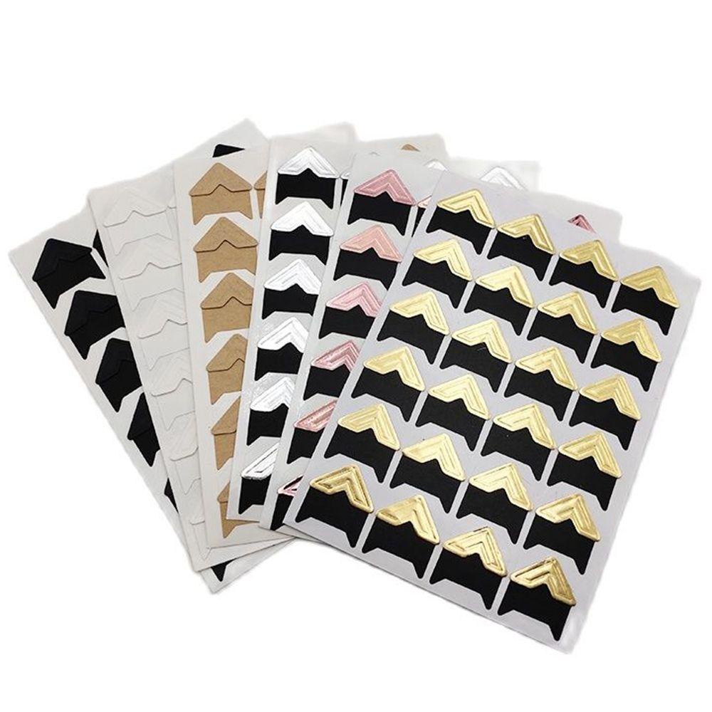 Sticker Giấy Kraft Dán Góc Phong Cách Retro 14 Màu Để Trang Trí Sổ Tay