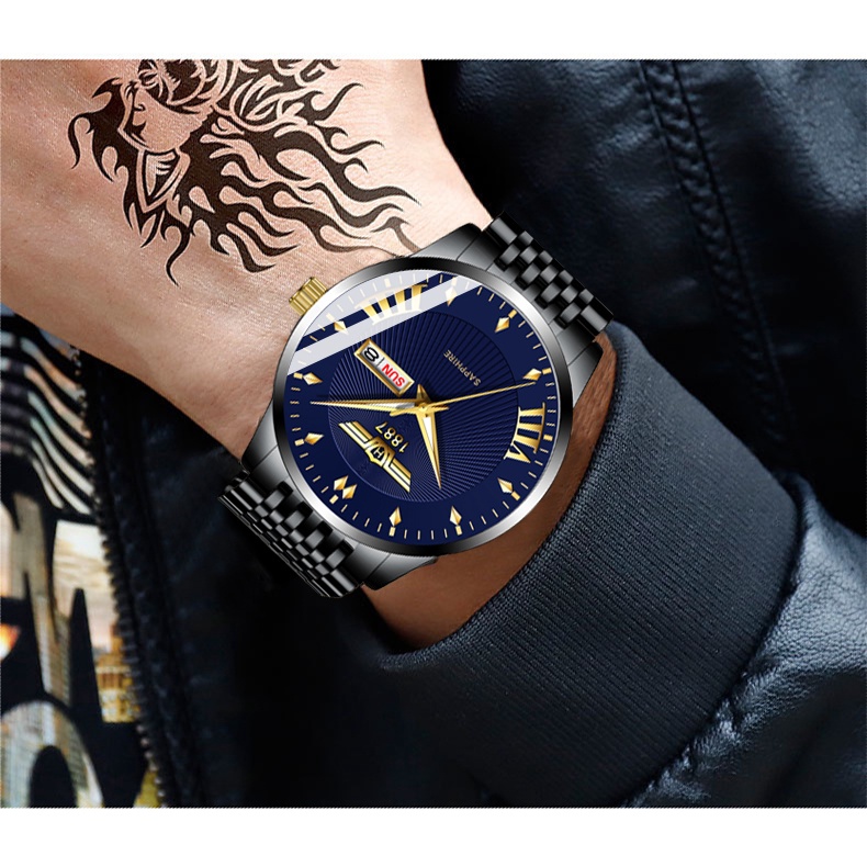 Đồng hồ Nam HARLEY BUVATI 8830 SAPPHIRE - Thiết Kế Đậm Chất USA - Dây Thép Đúc Đặc Cao Cấp | BigBuy360 - bigbuy360.vn