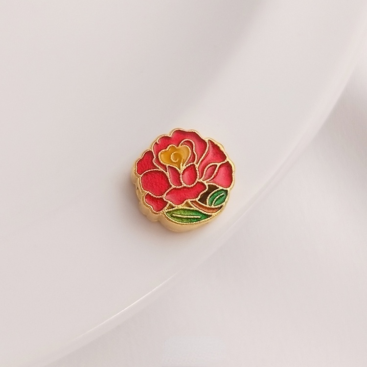 Cát Vàng Xanh Tráng Men Xanh Dương Có Lỗ Rỗng Làm Vòng Đeo Tay diy