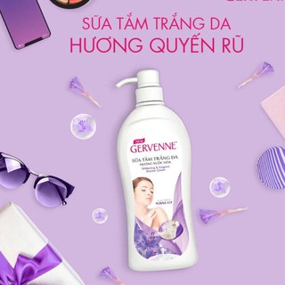 Sữa tắm Trắng da Hương nước hoa Gervenne Purple Lily (900g/chai)
