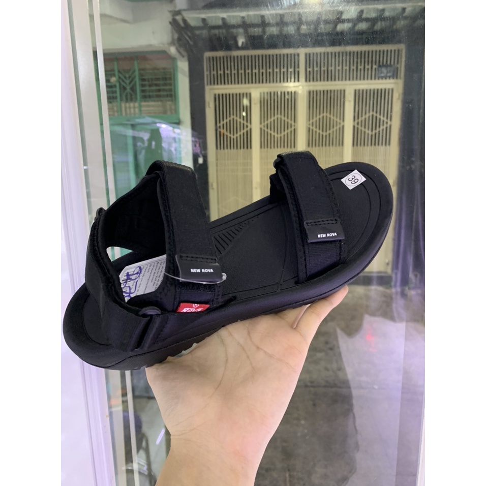 Giày Sandal Nam ROVA 2 quai ngang với thiết kế đế cao su đúc cao cấp chống trơn trượt