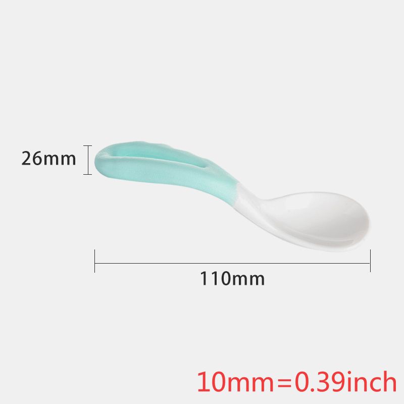 Muỗng Nĩa Uốn Cong Được Chống Trượt Cho Bé Tập Ăn