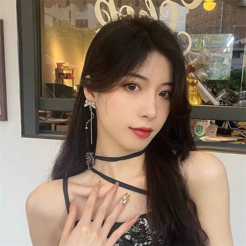 [Augustcloth | AugustJewelry] Bông tai/ Hoa tai nơ xoắn dây dài