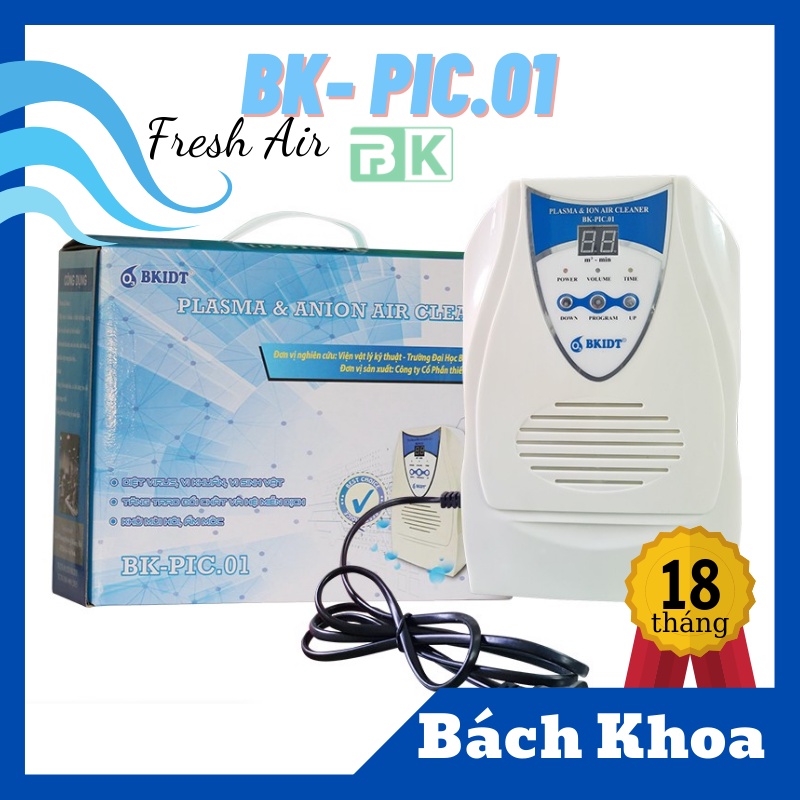 Máy Xử Lý Không Khí BK-PIC.01 - Sử Dụng Ion Âm-Ozone-Plasma Làm Sạch Không Khí
