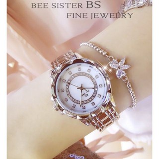 Đồng Hồ Nữ BS DÂY KIM LOẠI SIÊU ĐẸP(2 màu vàng và bạc)