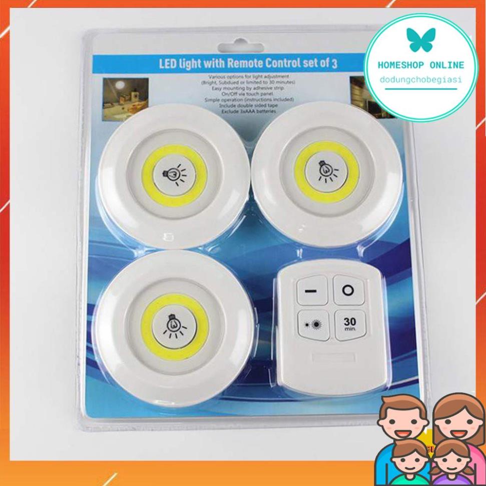 Đèn led trang trí gắn tường nguyên bộ 3 chiếc kèm điều khiển RẺ VÔ ĐỊCH