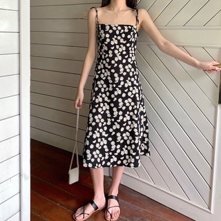 [SẴN] Váy 2 Dây Daisy Cúc Hoạ Mi Dáng Dài Có Sẵn