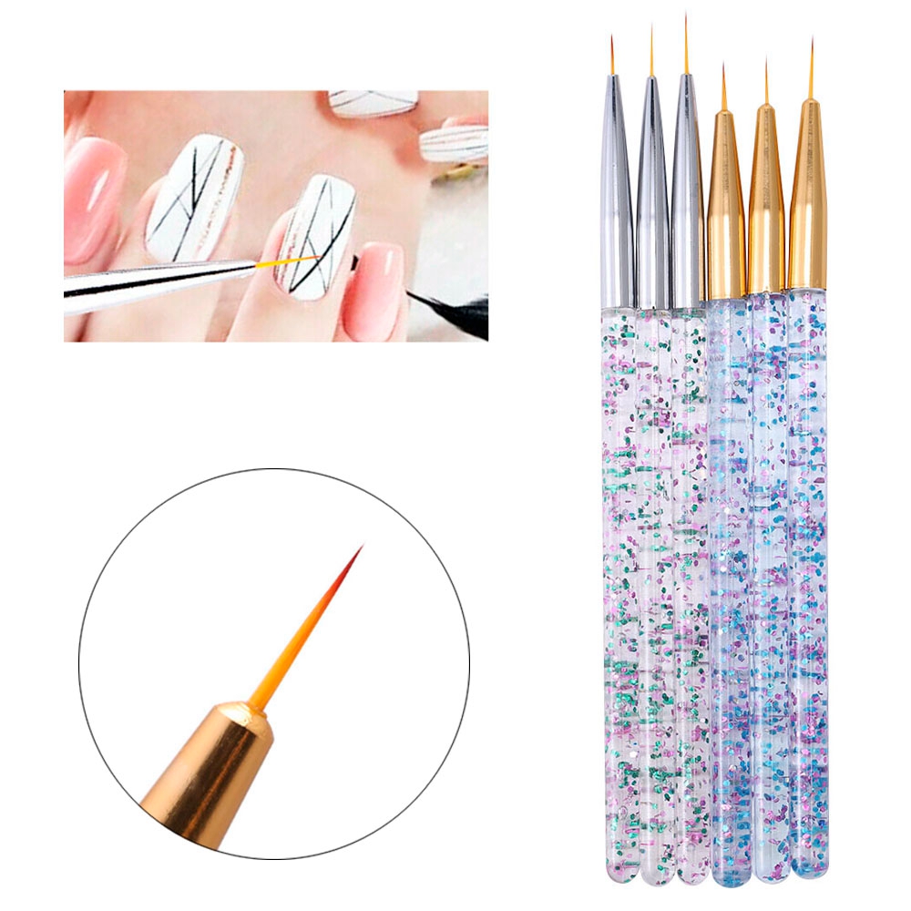 Bộ 3 cọ vẽ móng tay làm đẹp mới 7 / 9 / 11mm