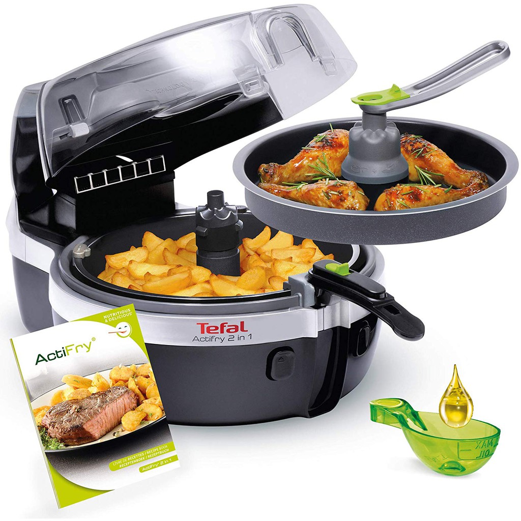 (Hàng Đức) Nồi chiên không dầu 2 tầng Tefal YV9601,1,5kg, 1400W