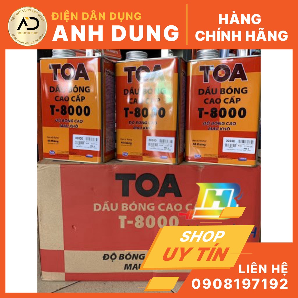 Dầu bóng cao cấp TOA T-8000 không bị mờ theo thời gian